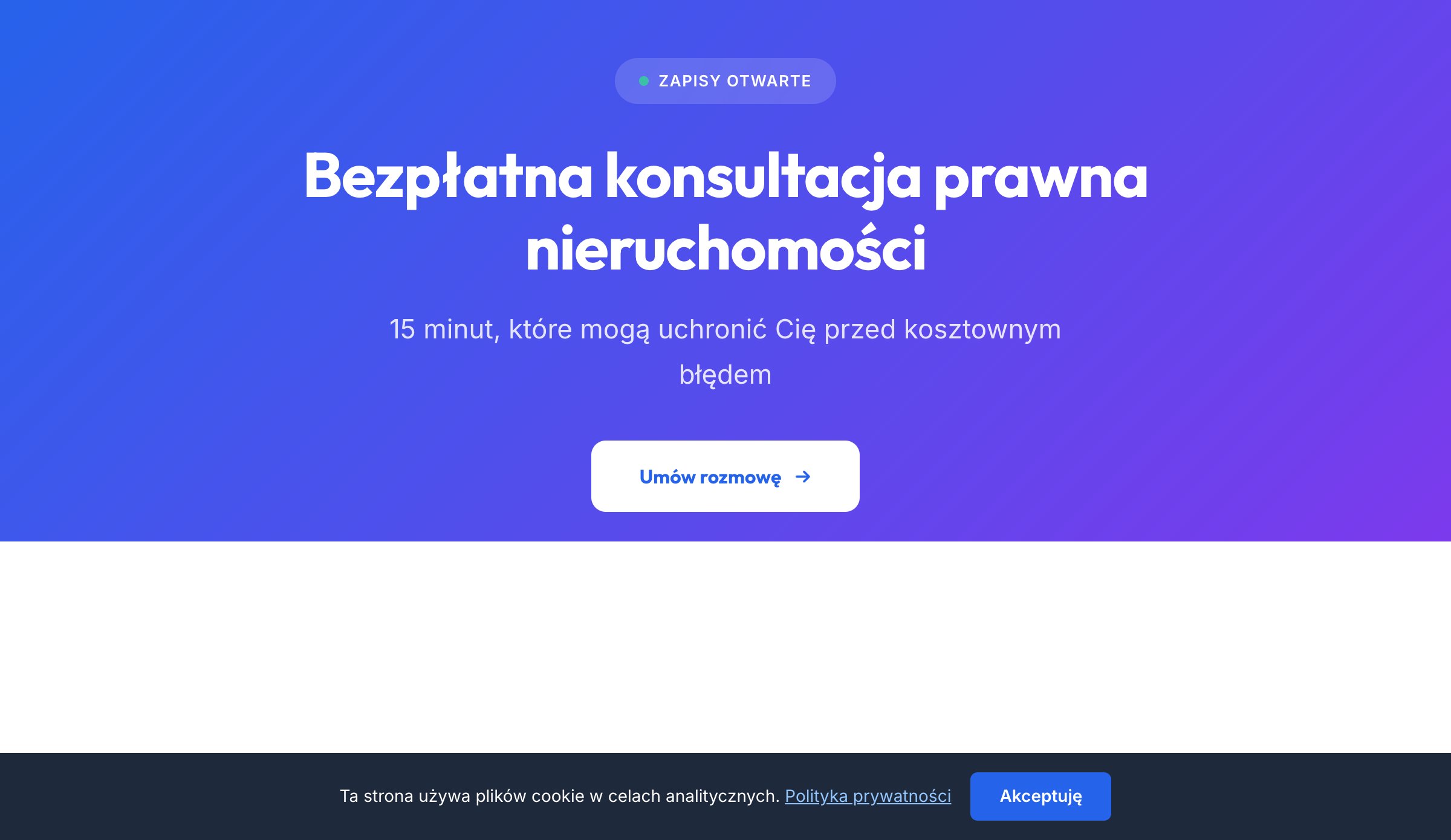 Demo landing page pod konsultacje