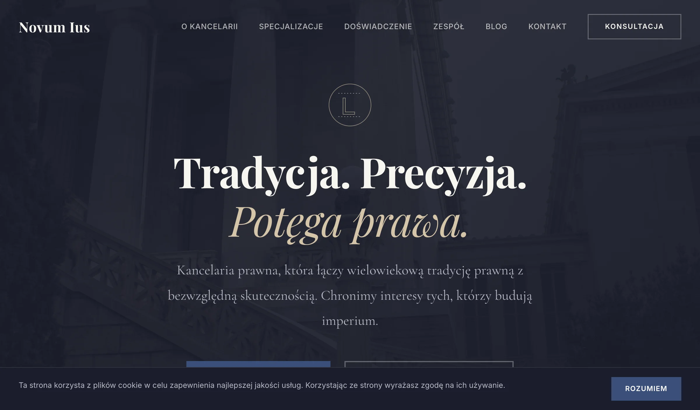 Profesjonalna strona kancelarii prawnej, demo WaaS Lex